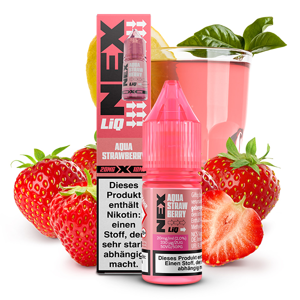 POD SALT NeXLiq Aqua Strawberry 10ml - 20mg