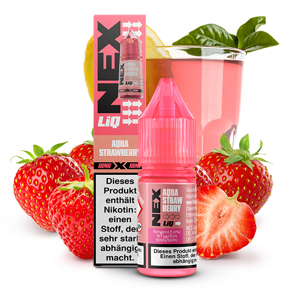 POD SALT NeXLiq Aqua Strawberry 10ml - 10mg