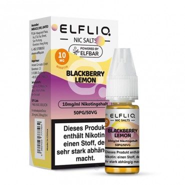 ELFBAR ELFLIQ Blackberry Lemon Nikotinsalz Liquid 10ml - 10mg