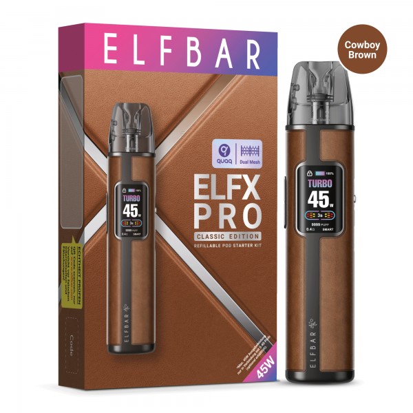 ELFBAR ELFX PRO Refillable Kit Pod System Cowboy Brown