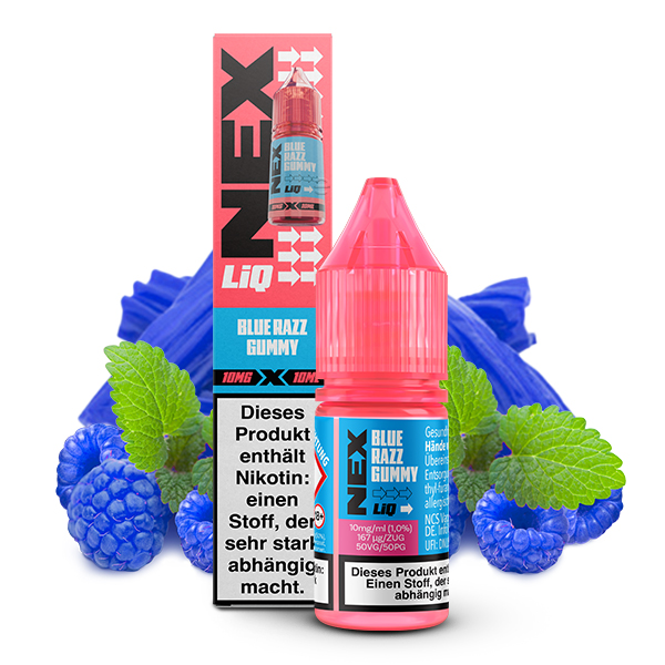 POD SALT NeXLiq Blue Razz Gummy 10ml - 10mg