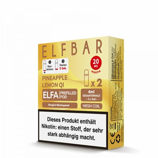 ELFA Pods Pineapple Lemon QI 20mg/ml 2 Stück