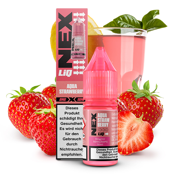 POD SALT NeXLiq Aqua Strawberry 10ml NIKOTINFREI