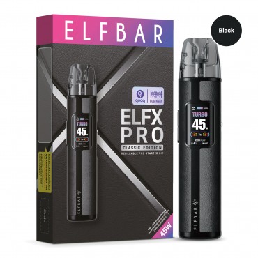 ELFBAR ELFX PRO Refillable Kit Pod System Black