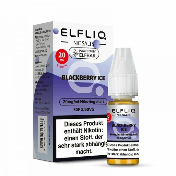 ELFBAR ELFLIQ Blackberry Ice Liquid 10ml - 20mg