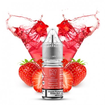 PODSALT X Sweet Strawberry Lemonade Liquid (50/50) 10mg 10ml