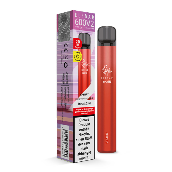 ELFBAR 600 V2 Cherry Einweg E Zigarette 20mg/ml