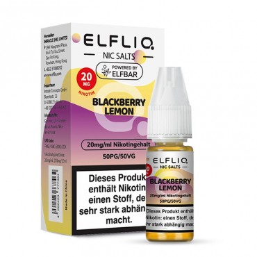 ELFBAR ELFLIQ Blackberry Lemon Nikotinsalz Liquid 10ml - 20mg