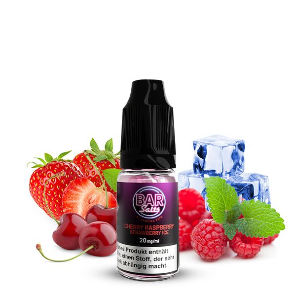Bar Salts Cherry Raspberry Strawberry Ice by Vampire Vape 20mg/ml Liquid 10ml
