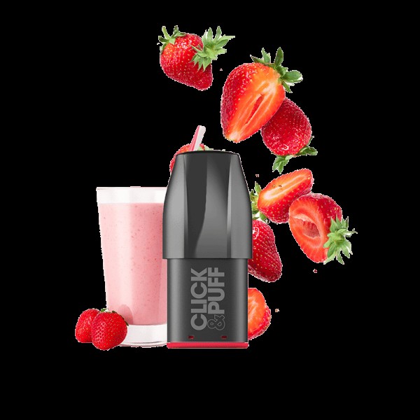 X-BAR Click & Puff Prefilled Pod 20mg/ml - Strawberry Milkshake