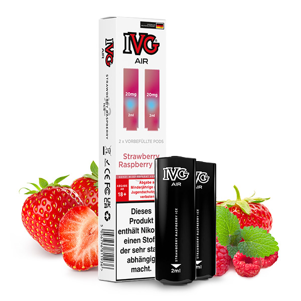 IVG AIR Pods Strawberry Raspberry Ice 20mg/ml 2 Stück