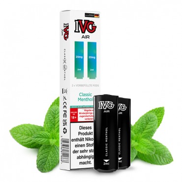 IVG AIR Pods Classic Menthol 20mg/ml 2 Stück