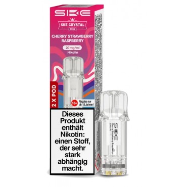 SKE CRYSTAL PLUS Pods Cherry Strawberry Raspberry 20mg/ml 2 Stück