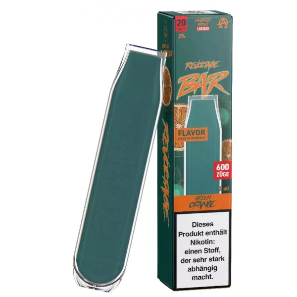 REVOLTAGE BAR Einweg Vape Green Orange mit Nikotin 20mg/ml