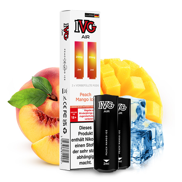 IVG AIR Pods Peach Mango Ice 20mg/ml 2 Stück