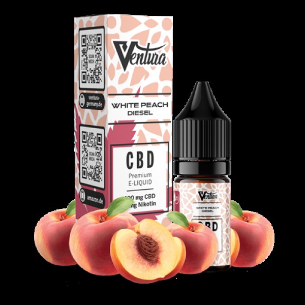 VENTURA Premium CBD E-Liquid White Peach Diesel 0mg - 10ml