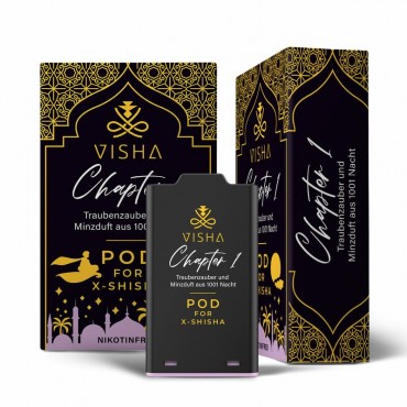 VISHA - X-Shisha Pod Chapter 1 - 0mg - Traubenzucker Minzduft