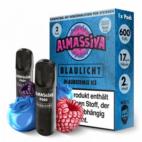 AL MASSIVA Blaulicht prefilled Pods 17mg/ml - 2 Stück