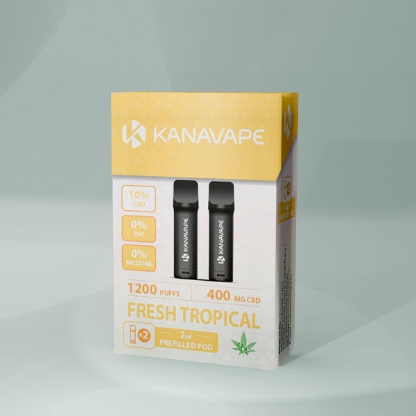 Kanavape CBD Pods Fresh Tropical NIKOTINFREI 2er Packung