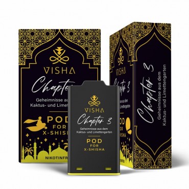 VISHA - X-Shisha Pod Chapter 3 - 0mg - Geheimnisse aus dem Kaktus und Limettengarten