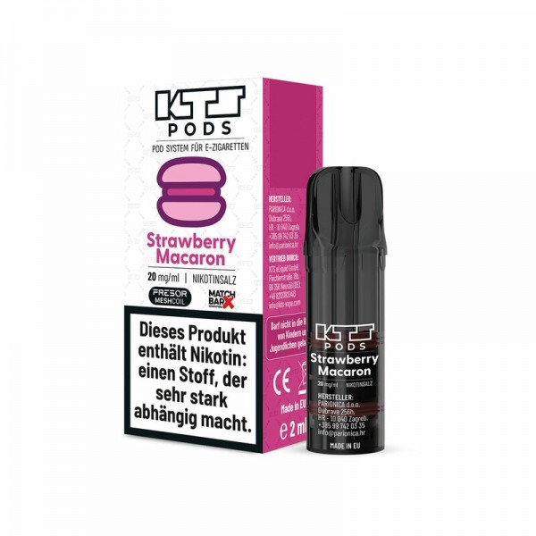 KTS eLiquid Pod Strawberry Macaron 20mg/ml Nikotinsalz