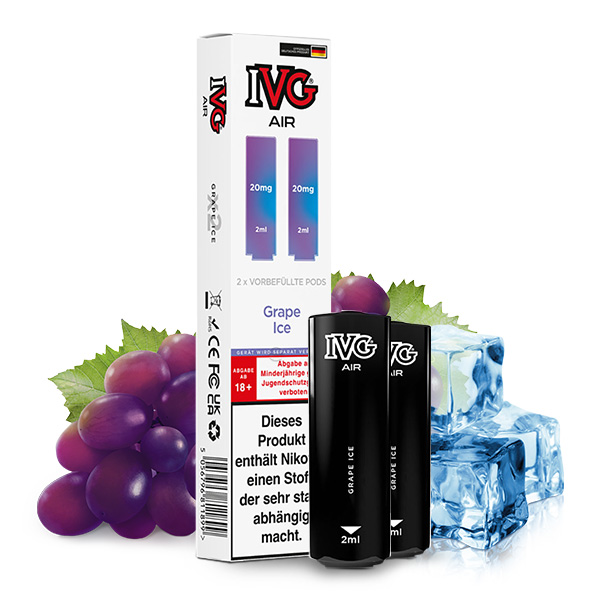 IVG AIR Pods Grape Ice 20mg/ml 2 Stück