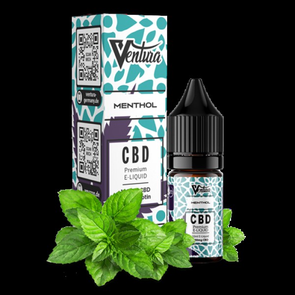 VENTURA Premium CBD E-Liquid Menthol 0mg - 10ml