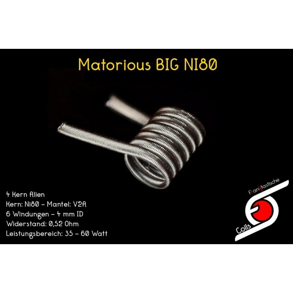MATO Coil | Franktastische Coils Matorious BIG NI80 0,52Ohm