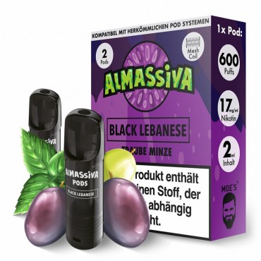 AL MASSIVA Black Lebanese prefilled Pods 17mg/ml - 2 Stück