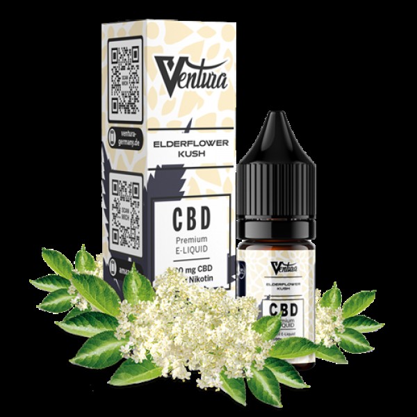 VENTURA Premium CBD E-Liquid Elderflower Kush 0mg - 10ml