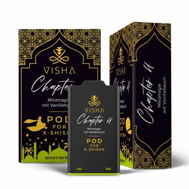VISHA - X-Shisha Pod Chapter 4 - 0mg - Minzmagie mit Vanillehauch