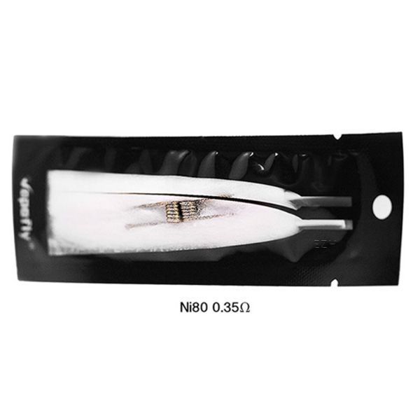 VAPEFLY Fused Clapton Coil NI80 0.35Ohm 2 Stück + 2 x Firebolt Cotton