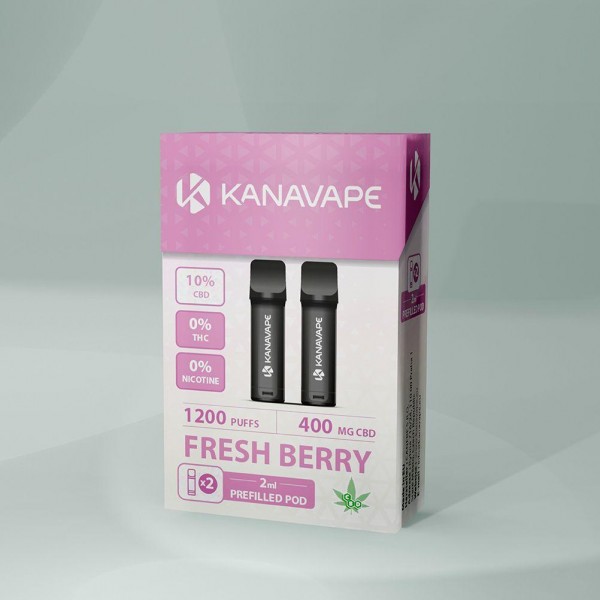 Kanavape CBD Pods Fresh Berry NIKOTINFREI 2er Packung